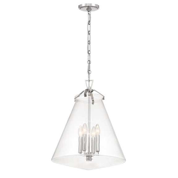 VSS-7018-PN Crystorama Lighting Voss - 4 Light Pendant-22.5 Inch Tall and 18 Inch Wide-Polished Nickel Finish