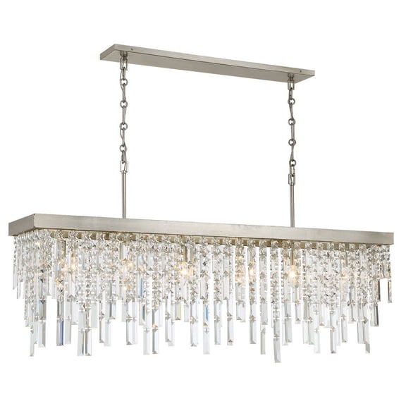 WIN-217-SA-CL-MWP Crystorama Lighting Winfield - 6 Light Chandelier-24.5 Inch Tall and 49 Inch Wide