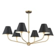 thumbnail image 1 of XAV-B9316-VG-MK Crystorama Lighting Xavier - 6 Light Chandelier-14.25 Inch Tall and 40 Inch Wide-Vibrant Gold/Matte Black Finish, 1 of 6