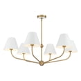 thumbnail image 1 of XAV-B9316-VG-WH Crystorama Lighting Xavier - 6 Light Chandelier-14.25 Inch Tall and 40 Inch Wide-Vibrant Gold/White Finish, 1 of 9