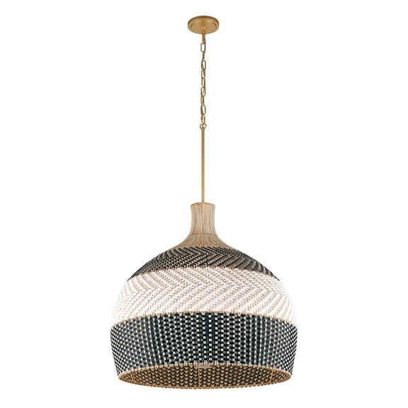ZAN-9006-SG-MK Crystorama Lighting Zanzibar - 6 Light Pendant-25.25 Inch Tall and 26 Inch Wide