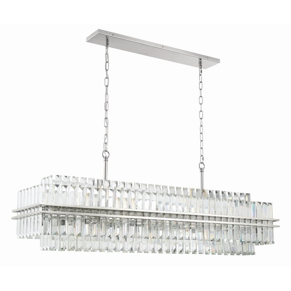 HAY-1417-PN Crystorama Lighting Hayes - 16 Light Chandelier In Modern Style-18 Inches Tall and 50 Inches Wide-Polished Nickel Finish