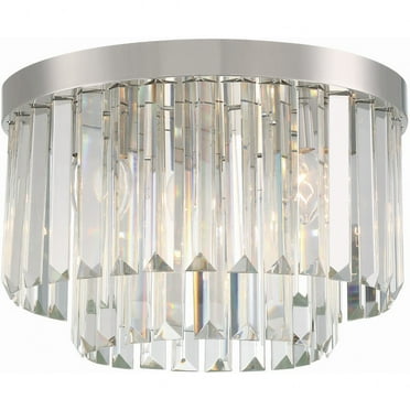 Crystorama Lighting Hayes 4 Light Polished Nickel Ceiling Mount - 16"W x 10.25"H