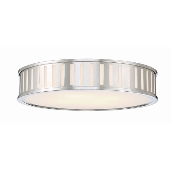 Crystorama Lighting Kendal 4 Light Polished Nickel Ceiling Mount - 22.5"W x 5.25"H