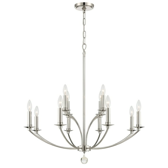 Crystorama Lighting - Mila - 12 Light Chandelier In Traditional Style-32.5