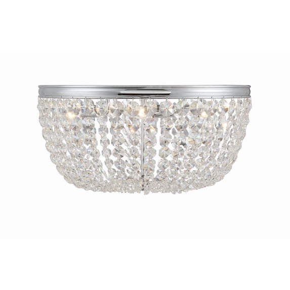 Crystorama Lighting Nola 5 Light Polished Chrome Ceiling Mount - 20"W x 10"H