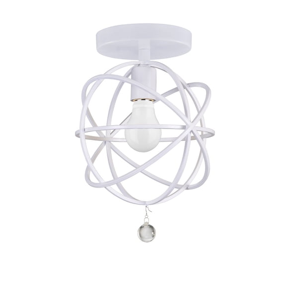 Solaris 1 Light White Ceiling Mount