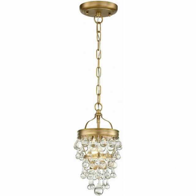 131-VG-Crystorama Lighting-Calypso - 1 Light Pendant in Traditional and Contemporary Style - 7.25 Inches Wide by 13.75 Inches High-Vibrant Gold Finish