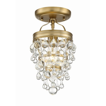 131-VG Crystorama Lighting Calypso - 1 Light Pendant in Traditional and Contemporary Style - 7.25 Inches Wide by 13.75 Inches High-Vibrant Gold Finish