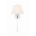 thumbnail image 1 of REN-261-PN Crystorama Lighting Renee - One Light Wall Sconce in Classic Style - 10 Inches Wide by 21.75 Inches High-Polished Nickel Finish, 1 of 7