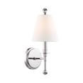 thumbnail image 1 of RIV-382-PN Crystorama Lighting Riverdale 1-Light Wall Sconce in Traditional Style including 2 Stem Styles - 6 Inches Wide by 14.5 Inches High-Polished, 1 of 8