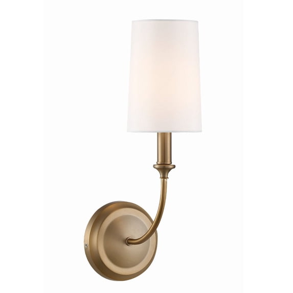 2241-VG Crystorama Lighting Sylvan - One Light Wall Sconce in Minimalist Style - 4.75 Inches Wide by 15.75 Inches High-Vibrant Gold Finish
