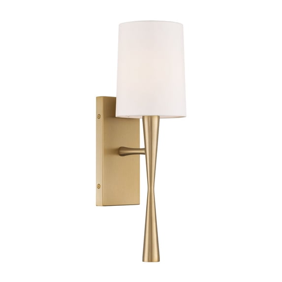 TRE-221-AG Crystorama Lighting Trenton - One Light Wall Sconce in Minimalist Style - 5.5 Inches Wide by 18.5 Inches High-Aged Brass Finish