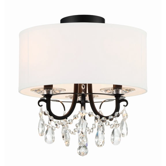Crystorama Lighting - Othello - 3 Light Semi-Flush Mount-15 Inches Tall and 14