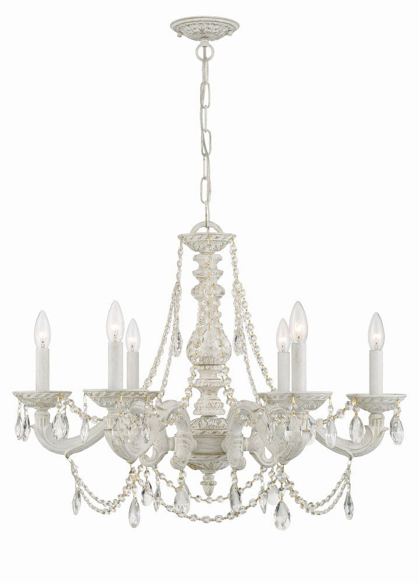 5026-AW-CL-S-Crystorama Lighting-Paris Market - Six Light Chandelier in Traditional and Contemporary Style - 28 Inches Wide by 22 Inches High-Clear