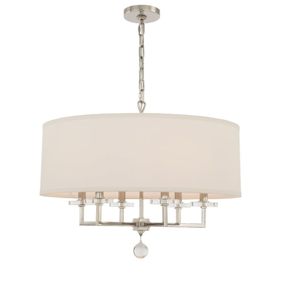 Six Light Chandelier In Classic Style 25.5 Inches Wide By 21 Inches High-Polished Nickel Finish    -Traditional Installation Crystorama Lighting
