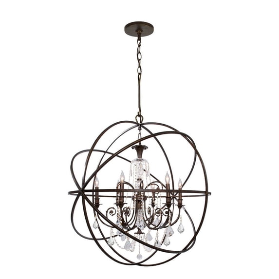 Crystorama Lighting - Six Light Chandelier - Chandelier - Solaris - Six Light