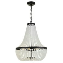 608-MK Crystorama Lighting Rylee - Six Light Chandelier in Classic Style - 18.75 Inches Wide by 23.5 Inches High-Matte Black Finish    -Traditional