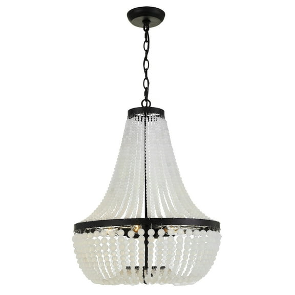 608-MK Crystorama Lighting Rylee - Six Light Chandelier in Classic Style - 18.75 Inches Wide by 23.5 Inches High-Matte Black Finish -Traditional