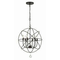 Six Light Chandelier In Minimalist Style 22.5 Inches Wide By 27.5 Inches High-English Bronze Finish    -Traditional Installation Crystorama Lighting