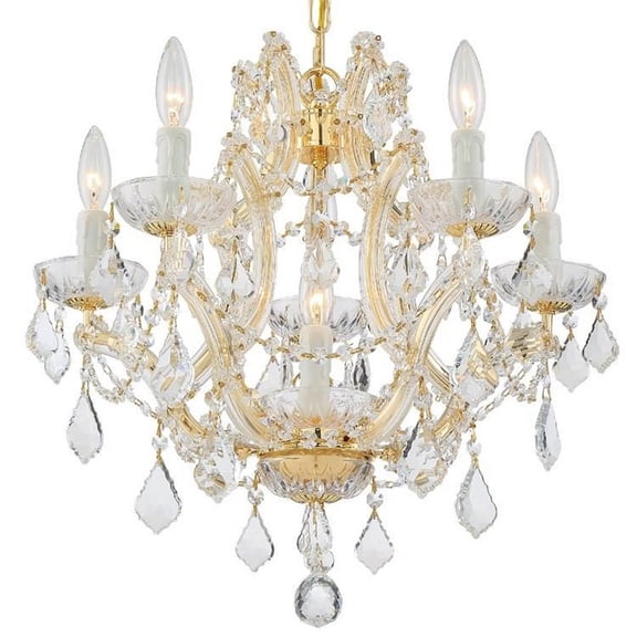 Crystorama Lighting - Six Light Mini Chandelier - Mini Chandelier - Maria