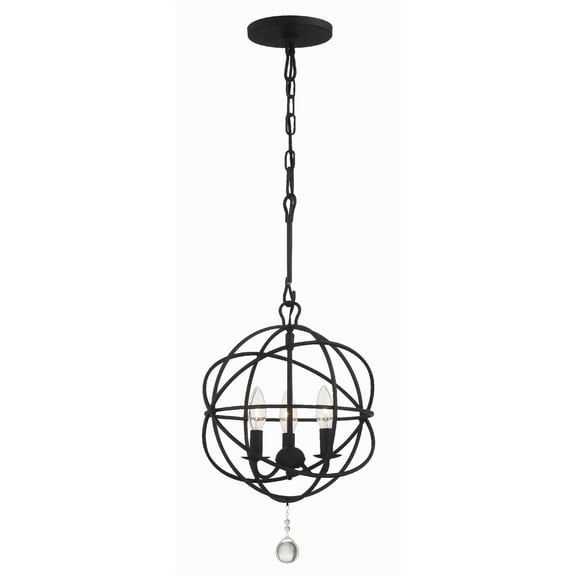 Crystorama Lighting - Solaris - Three Light Chandelier in Minimalist Style -