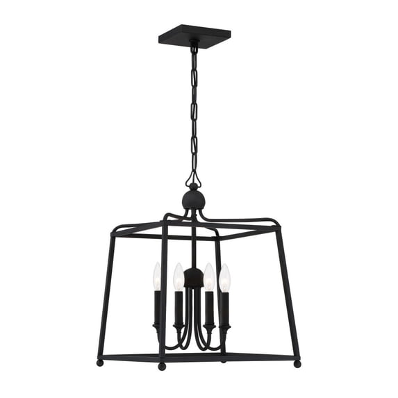 2245-BF_NOSHADE Crystorama Lighting Sylvan - 4 Light Chandelier-21 Inches Tall and 16 Inches Wide -Traditional Installation