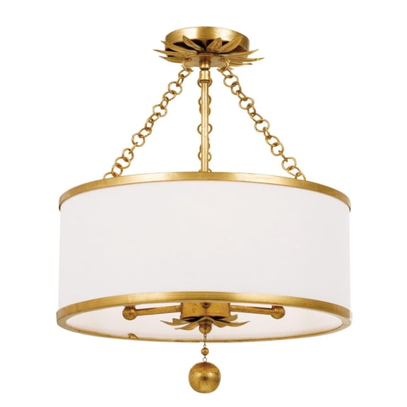 Crystorama Lighting - Three Light Ceiling Mount - Ceiling Mount - Broche - Three