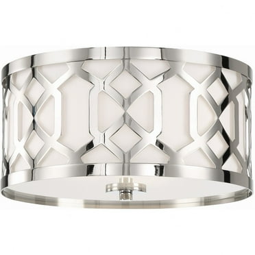 2263-PN-Crystorama Lighting-Jennings - Three Light Flush Mount in Traditional and Contemporary Style - 16.25 Inches Wide by 8.75 Inches High-Polished