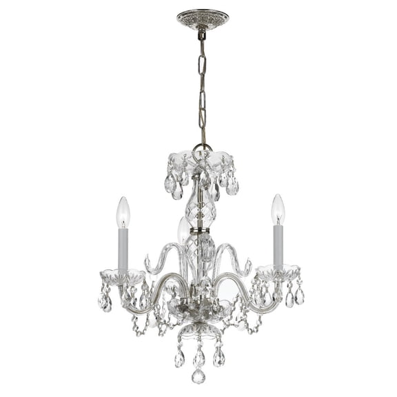 Crystorama Lighting - Three Light Mini Chandelier - Mini Chandelier - Crystal -
