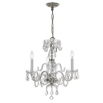 Crystorama Lighting - Three Light Mini Chandelier - Mini Chandelier - Crystal -