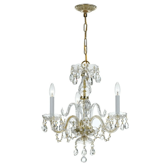 Crystorama Lighting - Three Light Mini Chandelier - Mini Chandelier - Crystal -