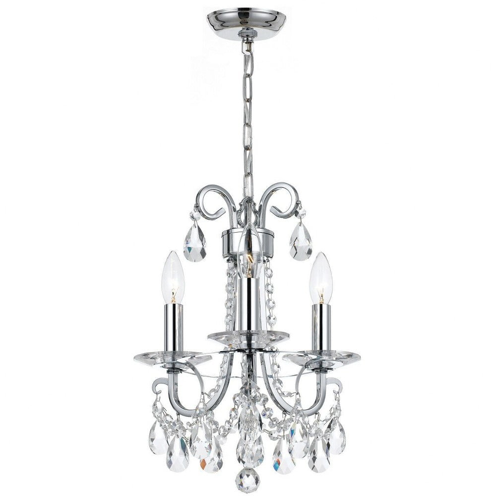 Chrome Mini Crystal 3-Light Chandelier
