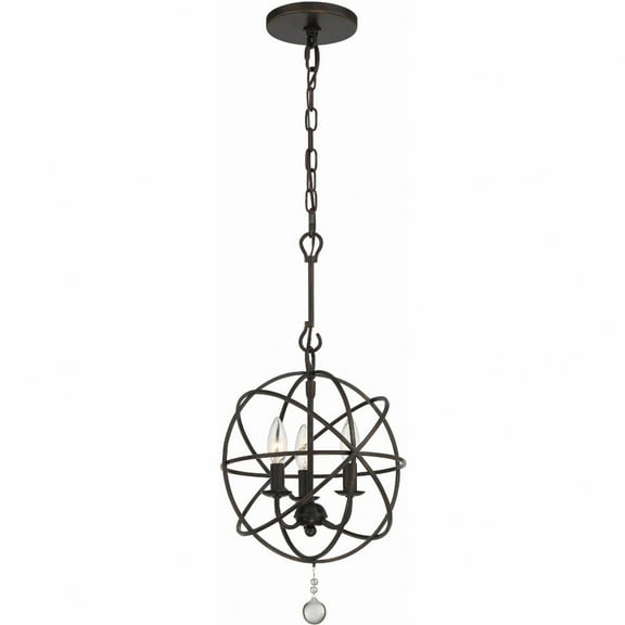 Crystorama Lighting - Three Light Mini Chandelier - Mini Chandelier - Solaris -