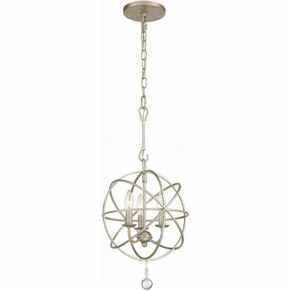 Crystorama Lighting - Three Light Mini Chandelier - Mini Chandelier - Solaris -