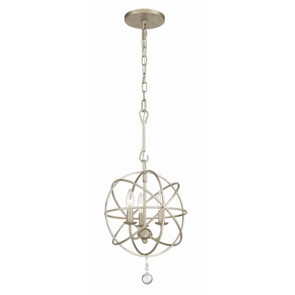 Crystorama Lighting - Three Light Mini Chandelier - Mini Chandelier - Solaris -