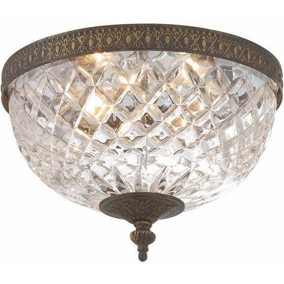 Crystorama Lighting - Two Light Ceiling Mount - Ceiling Mount - Cortland Flush