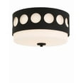 thumbnail image 1 of Kirby 2 - Light Black Forged Black Contemporary Incandescent Steel Flush Mount Light, 1 of 6