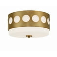 thumbnail image 1 of Kirby 2 - Light Vibrant Gold Gold Contemporary Incandescent Steel Flush Mount Light, 1 of 5