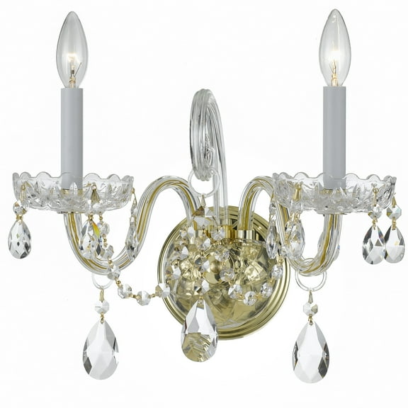 Crystorama Lighting - Two Light Wall Mount - Wall Mount - Crystal - Two Light