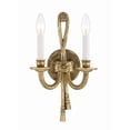 thumbnail image 1 of 650-OB Crystorama Lighting Arlington - Two Light Wall Sconce in Classic Style - 8 Inches Wide by 15 Inches High-Olde Brass Finish, 1 of 9