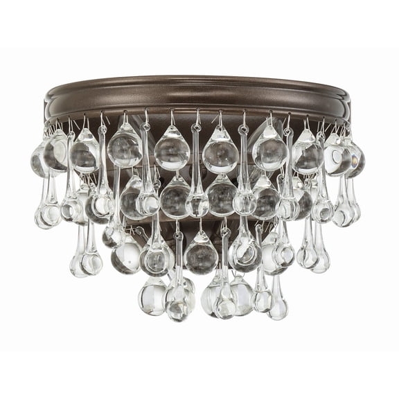 132-VZ Crystorama Lighting Calypso - Two Light Wall Sconce in Classic Style - 10.75 Inches Wide by 7.25 Inches High-Vibrant Bronze Finish