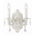 thumbnail image 1 of 5022-AW-CL-SAQ Crystorama Lighting Paris Market - Two Light Wall Sconce in Classic Style - 10 Inches Wide by 9.5 Inches High-Antique White, 1 of 7