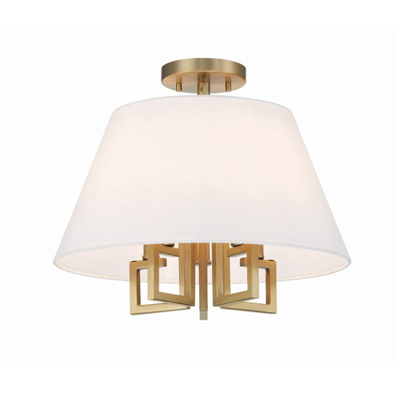 Crystorama Lighting Libby Langdon for Crystorama Westwood 5 Light Vibrant Gold Ceiling Mount - 16"W x 13.25"H