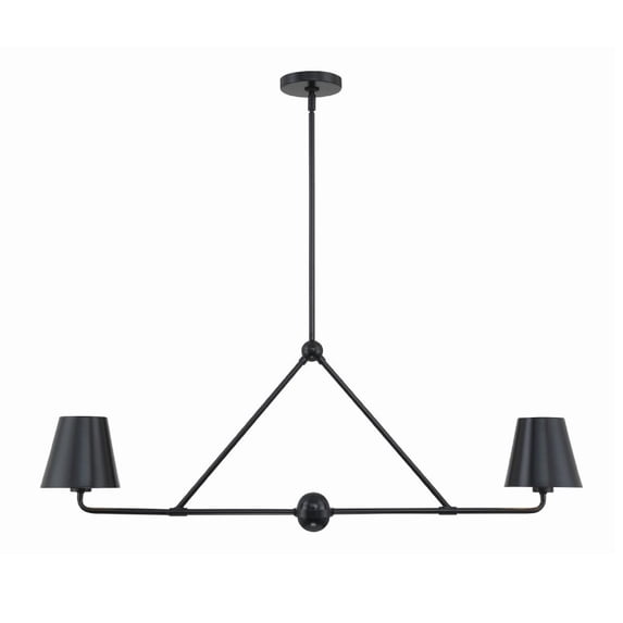 Crystorama Lighting - Xavier - 2 Light Chandelier In Modern Style-15 Inches Tall