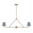 thumbnail image 1 of XAV-B9302-VG-BL Crystorama Lighting Xavier - 2 Light Chandelier In Modern Style-15 Inches Tall and 42 Inches Wide-Vibrant Gold/Blue Finish, 1 of 7