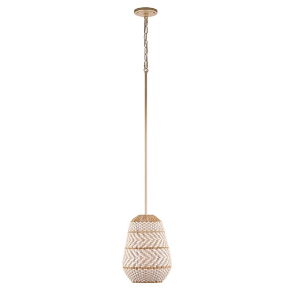 ZAN-9011-SG-Crystorama Lighting-Zanzibar - 1 Light Pendant-14 Inches Tall and 10 Inches Wide