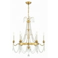 thumbnail image 1 of Crystorama Maizey 6 Light Antique Gold Chandelier - 28"W x 33.5"H x 28"D, 1 of 9