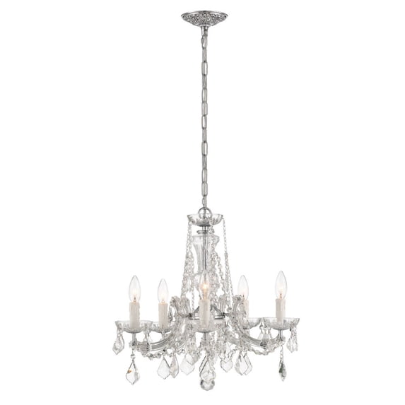 Maria Theresa 5 Light Spectra Crystal Chrome