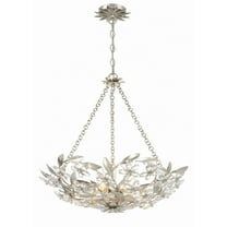 Crystorama Marselle 6 Light Antique Silver Chandelier - 24"W x 6"H x 24"D